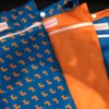 Nasstaschen dunkelblau/orange